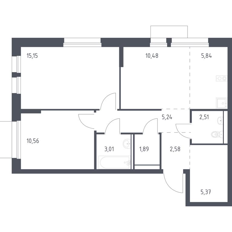 1-BD Apartment Sale, 62平方米 at Kvartal Aviatorov, ulitsa Koldunova, Aviatorov Microdistrict, Balashikha, Moscow Region, Russia #1 1-BD Apartment Sale, 62平方米 at Kvartal Aviatorov, ulitsa Koldunova, Aviatorov Microdistrict, Balashikha, Moscow Region, Russia #1