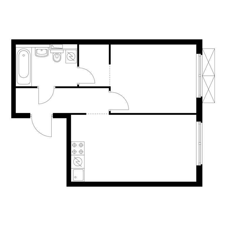 1-BD Apartment Sale, 39.8 sq. m. at Holland Park, Volokolamskoye Highway, 71/13к1, Moscow, Russia #1