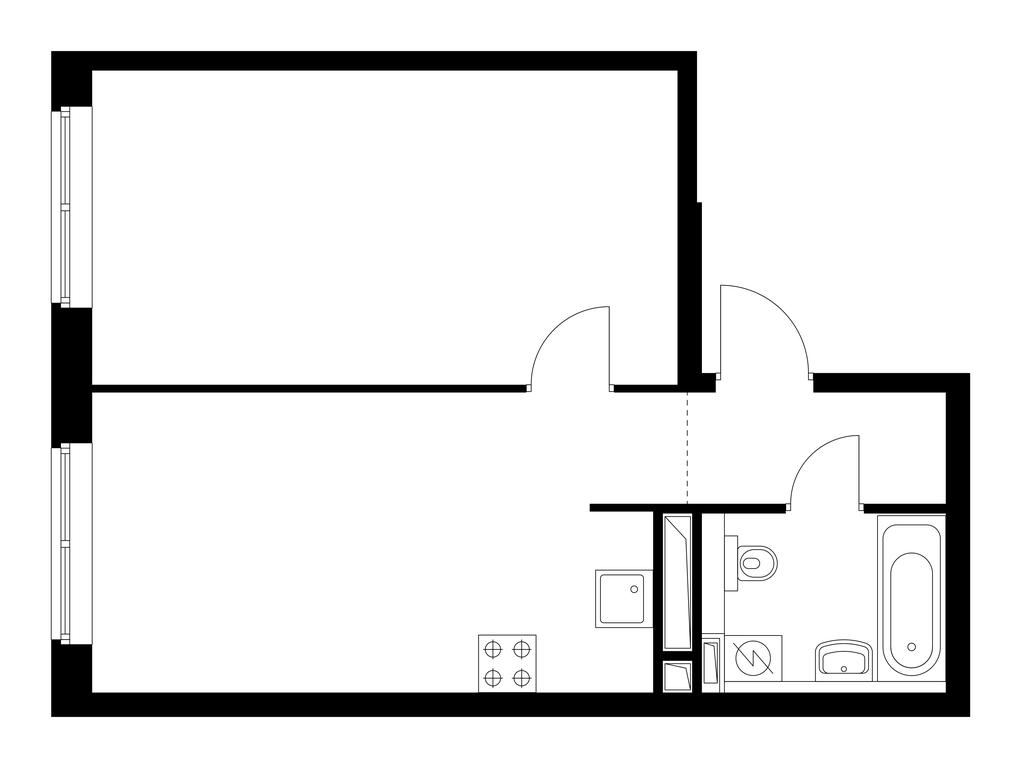 1-BD Apartment Sale, 43.7 sq. m. at Green Park, Beryozovaya Alley, 17к1, Moscow, Russia #2