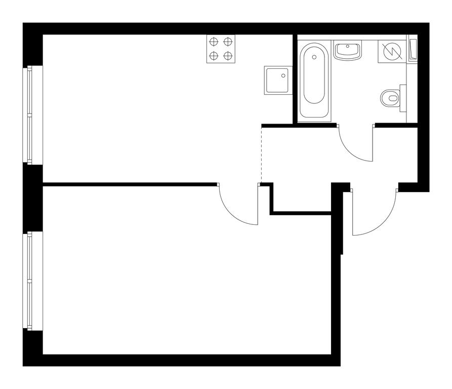 1-BD Apartment Sale, 43.2 sq. m. at Green Park, Beryozovaya Alley, 17к1, Moscow, Russia #2