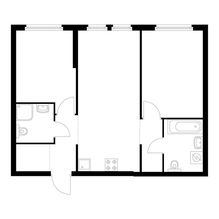 2-BD Apartment Sale, 59.2 sq. m. at Kronshtadtskiy 9, Kronshtadtsky Boulevard, 9с21, Moscow, Russia #1