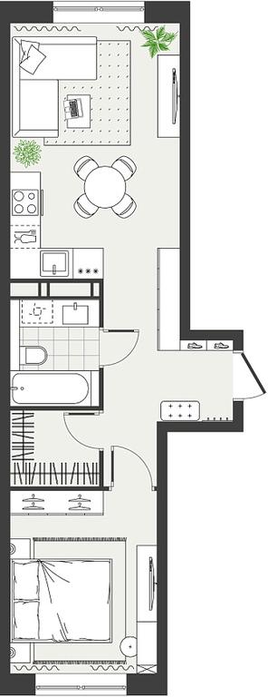 1-BD Apartment Sale, 40.9 sq. m. at Eko Bunino, prospekt Kuprina, 34к1, Sosenskoye Settlement, Moscow, Russia #2 1-BD Apartment Sale, 40.9 sq. m. at Eko Bunino, prospekt Kuprina, 34к1, Sosenskoye Settlement, Moscow, Russia #2
