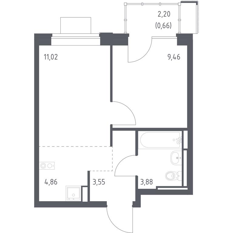Apartment Sale, 33.43 sq. m. at Pribrezhnyi Park, Pribrezhniy Park Residential Complex, Village of Yam, Domodedovo City District, Moscow Region, Russia #1 Apartment Sale, 33.43 sq. m. at Pribrezhnyi Park, Pribrezhniy Park Residential Complex, Village of Yam, Domodedovo City District, Moscow Region, Russia #1