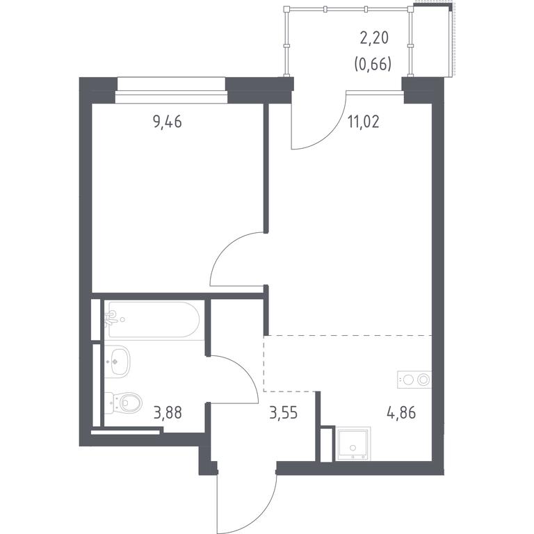 Apartment Sale, 33.43 sq. m. at Pribrezhnyi Park, Pribrezhniy Park Residential Complex, Village of Yam, Domodedovo City District, Moscow Region, Russia #1 Apartment Sale, 33.43 sq. m. at Pribrezhnyi Park, Pribrezhniy Park Residential Complex, Village of Yam, Domodedovo City District, Moscow Region, Russia #1