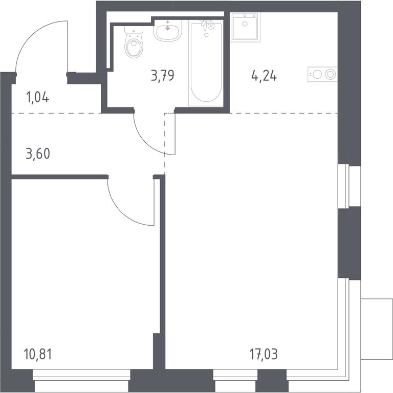 Apartment Sale, 40.51 sq. m. at Pribrezhnyi Park, Pribrezhniy Park Residential Complex, Village of Yam, Domodedovo City District, Moscow Region, Russia #1 Apartment Sale, 40.51 sq. m. at Pribrezhnyi Park, Pribrezhniy Park Residential Complex, Village of Yam, Domodedovo City District, Moscow Region, Russia #1