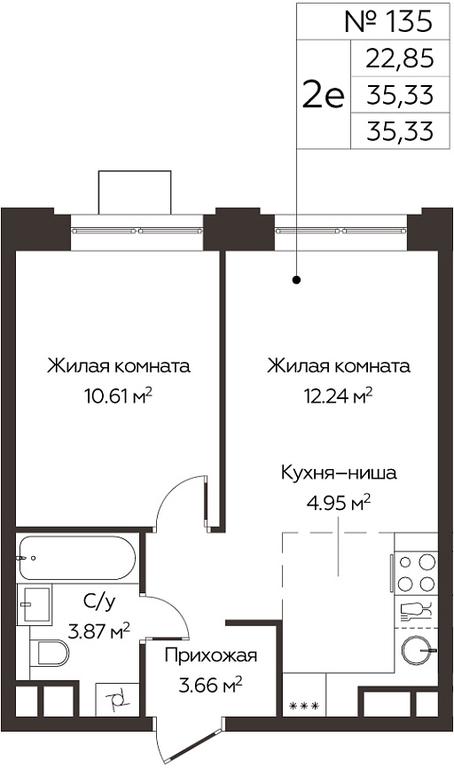 1-BD Apartment Sale, 35.33平方米 at Kashtanovaya Roshcha, Solnechnaya ulitsa, posyolok Lesnaya Polyana, derevnya Izmalkovo, Odintsovskiy City District, Moscow Region, Russia #1 1-BD Apartment Sale, 35.33平方米 at Kashtanovaya Roshcha, Solnechnaya ulitsa, posyolok Lesnaya Polyana, derevnya Izmalkovo, Odintsovskiy City District, Moscow Region, Russia #1