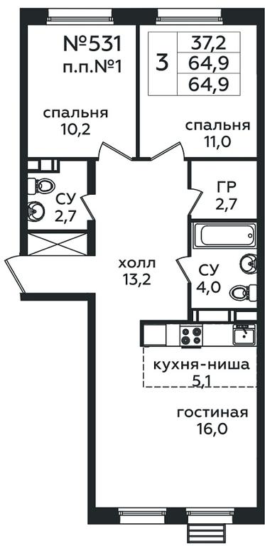 2-BD Apartment Sale, 64.9 sq. m. at Eko Bunino, prospekt Kuprina, 34к1, Sosenskoye Settlement, Moscow, Russia #1 2-BD Apartment Sale, 64.9 sq. m. at Eko Bunino, prospekt Kuprina, 34к1, Sosenskoye Settlement, Moscow, Russia #1