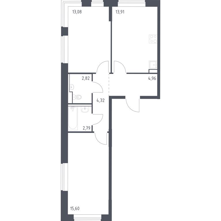 1-BD Apartment Sale, 57.48 sq. m. at Molzhaninovo, Leningradskoye Highway, 229, Moscow, Russia #1 1-BD Apartment Sale, 57.48 sq. m. at Molzhaninovo, Leningradskoye Highway, 229, Moscow, Russia #1