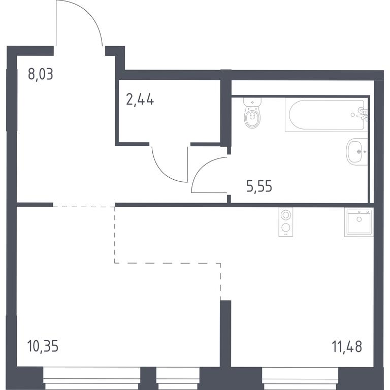 Apartment Sale, 37.85平方米 at Molzhaninovo, Leningradskoye Highway, 229, Moscow, Russia #1 Apartment Sale, 37.85平方米 at Molzhaninovo, Leningradskoye Highway, 229, Moscow, Russia #1