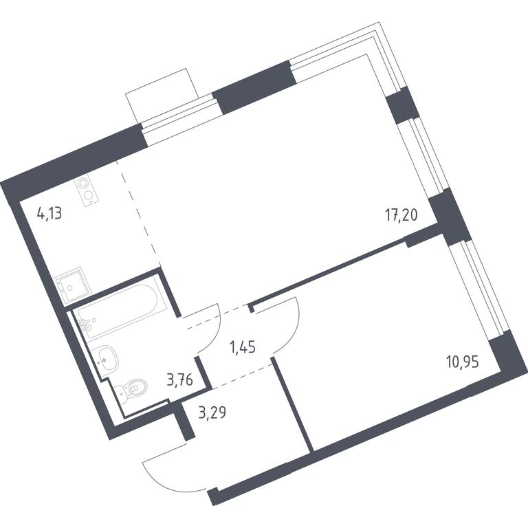 Apartment Sale, 40.78平方米 at Molzhaninovo, Leningradskoye Highway, 229, Moscow, Russia #1