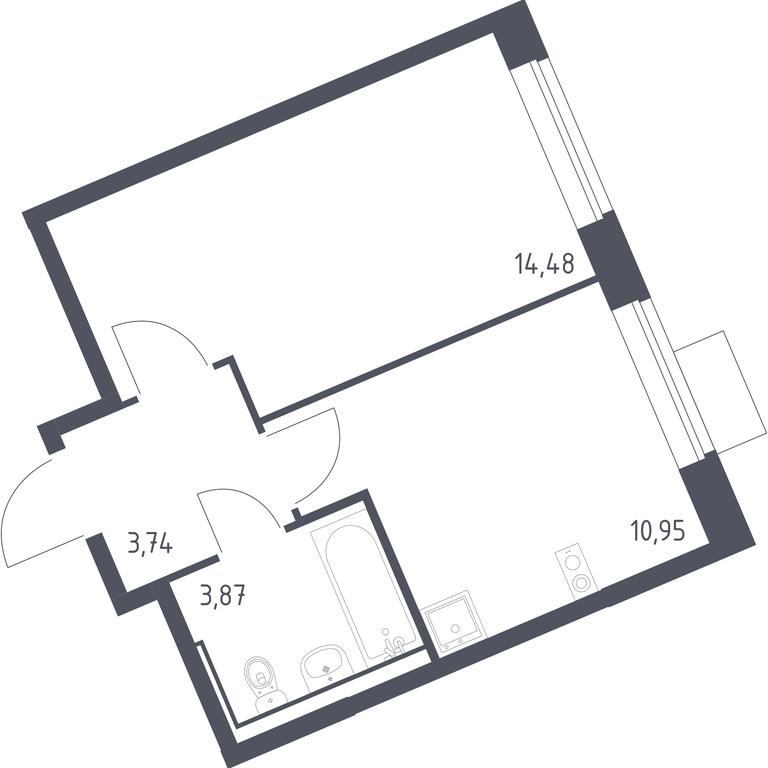 Apartment Sale, 33.04平方米 at Molzhaninovo, Leningradskoye Highway, 229, Moscow, Russia #1