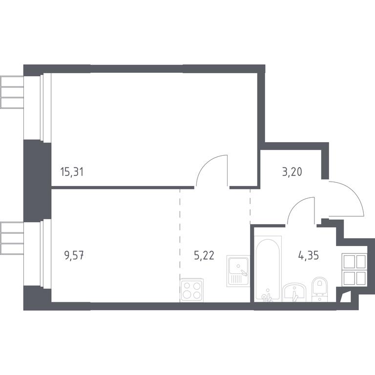 Apartment Sale, 37.2 sq. m. at Troparevo Park, Kiyevskoye shosse, 21-y kilometr, 3с4, Mosrentgen Settlement, Moscow, Russia #1 Apartment Sale, 37.2 sq. m. at Troparevo Park, Kiyevskoye shosse, 21-y kilometr, 3с4, Mosrentgen Settlement, Moscow, Russia #1