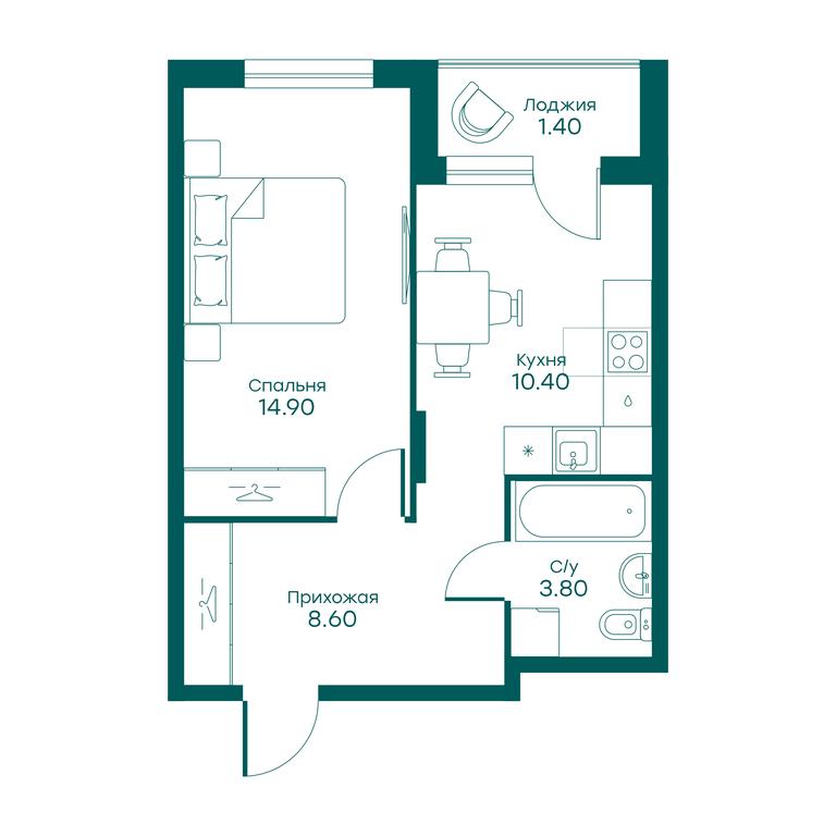 Apartment Sale, 37.5 sq. m. at Ravnovesie, zhiloy kompleks Ravnovesiye, selo Perkhushkovo, Odintsovskiy City District, Moscow Region, Russia #1 Apartment Sale, 37.5 sq. m. at Ravnovesie, zhiloy kompleks Ravnovesiye, selo Perkhushkovo, Odintsovskiy City District, Moscow Region, Russia #1