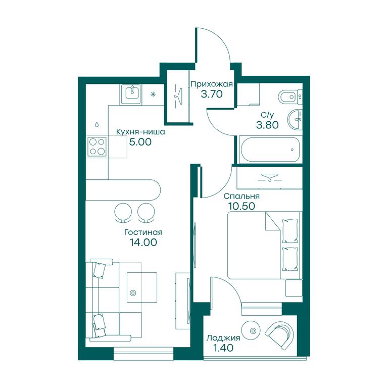 1-BD Apartment Sale, 36.9 sq. m. at Ravnovesie, zhiloy kompleks Ravnovesiye, selo Perkhushkovo, Odintsovskiy City District, Moscow Region, Russia #1 1-BD Apartment Sale, 36.9 sq. m. at Ravnovesie, zhiloy kompleks Ravnovesiye, selo Perkhushkovo, Odintsovskiy City District, Moscow Region, Russia #1