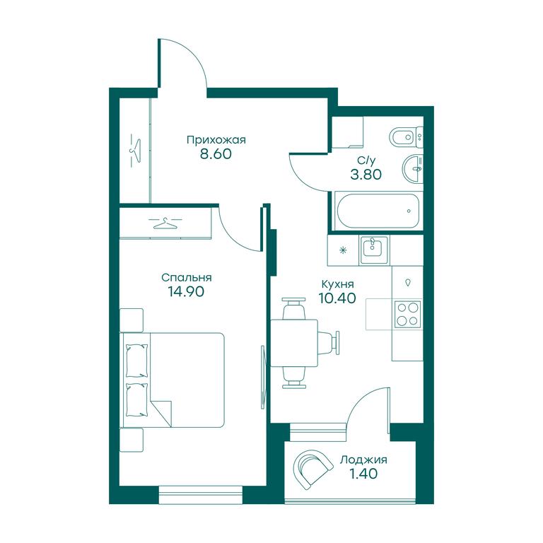 Apartment Sale, 37.2 sq. m. at Ravnovesie, zhiloy kompleks Ravnovesiye, selo Perkhushkovo, Odintsovskiy City District, Moscow Region, Russia #1 Apartment Sale, 37.2 sq. m. at Ravnovesie, zhiloy kompleks Ravnovesiye, selo Perkhushkovo, Odintsovskiy City District, Moscow Region, Russia #1
