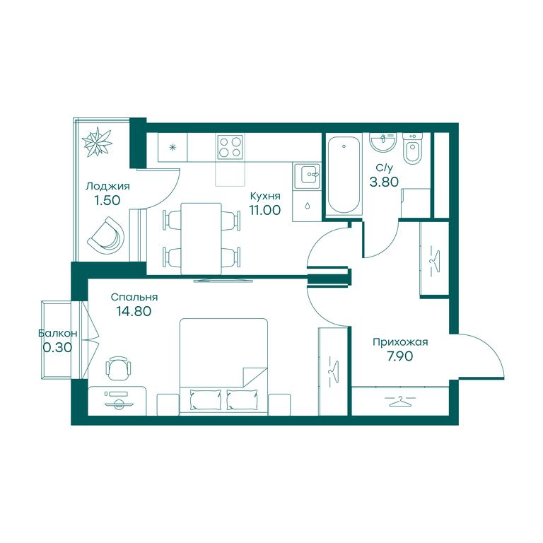 Apartment Sale, 37.4 sq. m. at Ravnovesie, zhiloy kompleks Ravnovesiye, selo Perkhushkovo, Odintsovskiy City District, Moscow Region, Russia #1 Apartment Sale, 37.4 sq. m. at Ravnovesie, zhiloy kompleks Ravnovesiye, selo Perkhushkovo, Odintsovskiy City District, Moscow Region, Russia #1