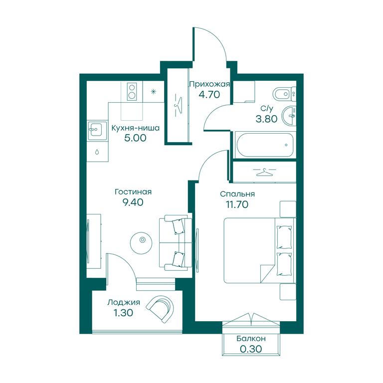 1-BD Apartment Sale, 34.3 sq. m. at Ravnovesie, zhiloy kompleks Ravnovesiye, selo Perkhushkovo, Odintsovskiy City District, Moscow Region, Russia #1 1-BD Apartment Sale, 34.3 sq. m. at Ravnovesie, zhiloy kompleks Ravnovesiye, selo Perkhushkovo, Odintsovskiy City District, Moscow Region, Russia #1