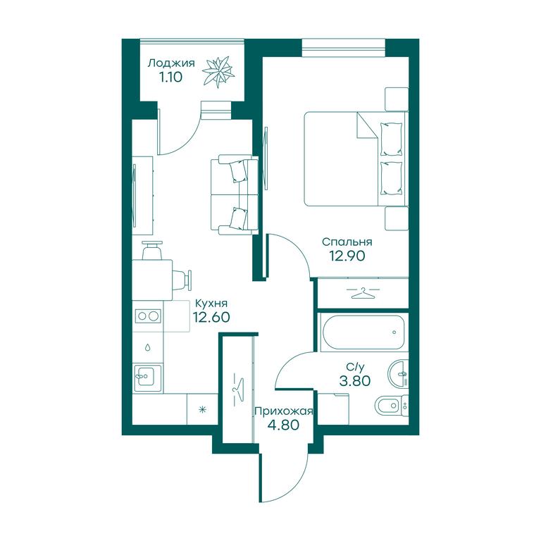 Apartment Sale, 33.6 sq. m. at Ravnovesie, zhiloy kompleks Ravnovesiye, selo Perkhushkovo, Odintsovskiy City District, Moscow Region, Russia #1 Apartment Sale, 33.6 sq. m. at Ravnovesie, zhiloy kompleks Ravnovesiye, selo Perkhushkovo, Odintsovskiy City District, Moscow Region, Russia #1