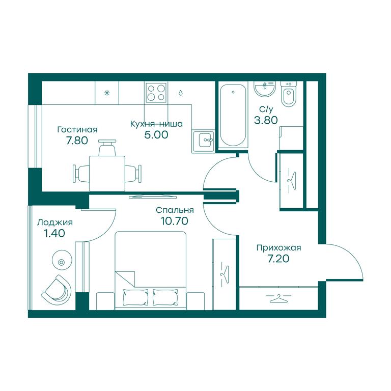 1-BD Apartment Sale, 35.1 sq. m. at Ravnovesie, zhiloy kompleks Ravnovesiye, selo Perkhushkovo, Odintsovskiy City District, Moscow Region, Russia #1 1-BD Apartment Sale, 35.1 sq. m. at Ravnovesie, zhiloy kompleks Ravnovesiye, selo Perkhushkovo, Odintsovskiy City District, Moscow Region, Russia #1