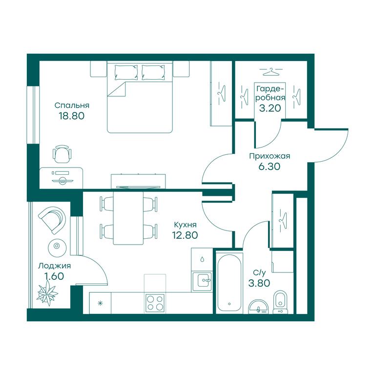 Apartment Sale, 44.4 sq. m. at Ravnovesie, zhiloy kompleks Ravnovesiye, selo Perkhushkovo, Odintsovskiy City District, Moscow Region, Russia #1 Apartment Sale, 44.4 sq. m. at Ravnovesie, zhiloy kompleks Ravnovesiye, selo Perkhushkovo, Odintsovskiy City District, Moscow Region, Russia #1
