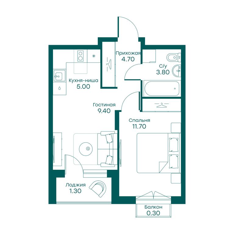 1-BD Apartment Sale, 34.5 sq. m. at Ravnovesie, zhiloy kompleks Ravnovesiye, selo Perkhushkovo, Odintsovskiy City District, Moscow Region, Russia #1 1-BD Apartment Sale, 34.5 sq. m. at Ravnovesie, zhiloy kompleks Ravnovesiye, selo Perkhushkovo, Odintsovskiy City District, Moscow Region, Russia #1