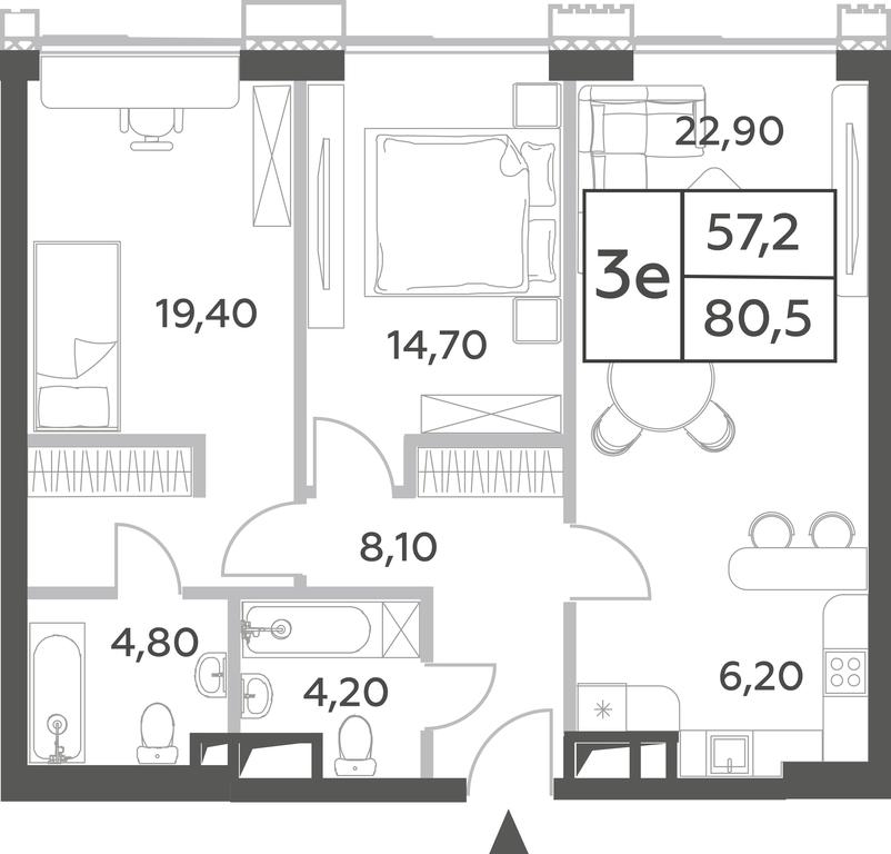 3-BD Apartment Sale, 80.5 sq. m. at Will Towers, Minskaya Street, 1/1соор1, Moscow, Russia #2 3-BD Apartment Sale, 80.5 sq. m. at Will Towers, Minskaya Street, 1/1соор1, Moscow, Russia #2