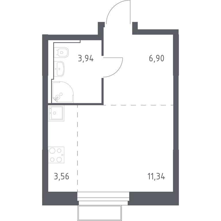 Apartment Sale, 25.65 sq. m. at Kvartal Strogino, zhiloy kompleks Kvartal Strogino, Krasnogorsk, Moscow Region, Russia #1 Apartment Sale, 25.65 sq. m. at Kvartal Strogino, zhiloy kompleks Kvartal Strogino, Krasnogorsk, Moscow Region, Russia #1