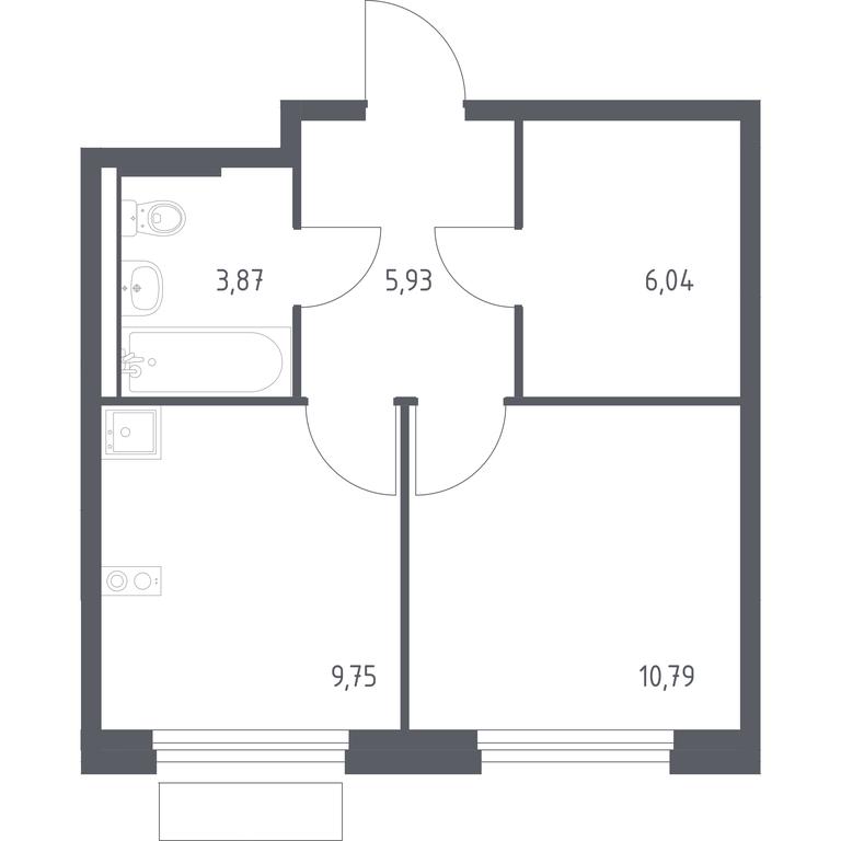 Продажа квартиры, 36,38 м² в ЖК «Новое Внуково», квартал № 38, поселение Кокошкино, Москва, Россия #1