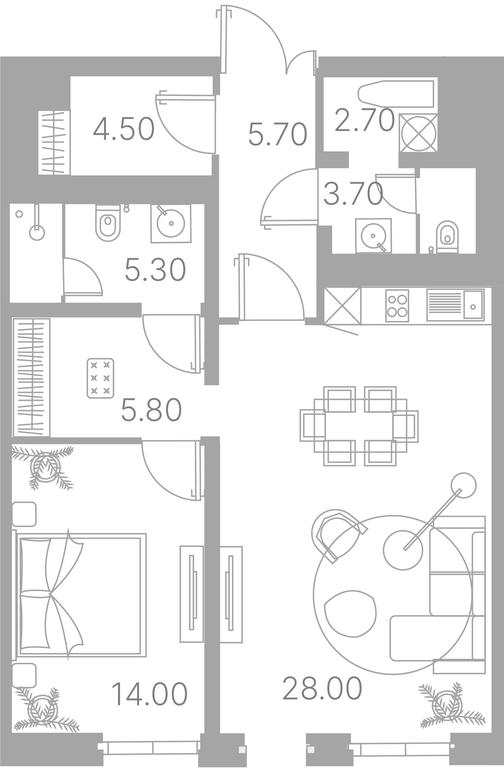 1-BD Apartment Sale, 71.8 sq. m. at Duo House, Sofiyskaya Embankment, 34с3, Moscow, Russia #1 1-BD Apartment Sale, 71.8 sq. m. at Duo House, Sofiyskaya Embankment, 34с3, Moscow, Russia #1