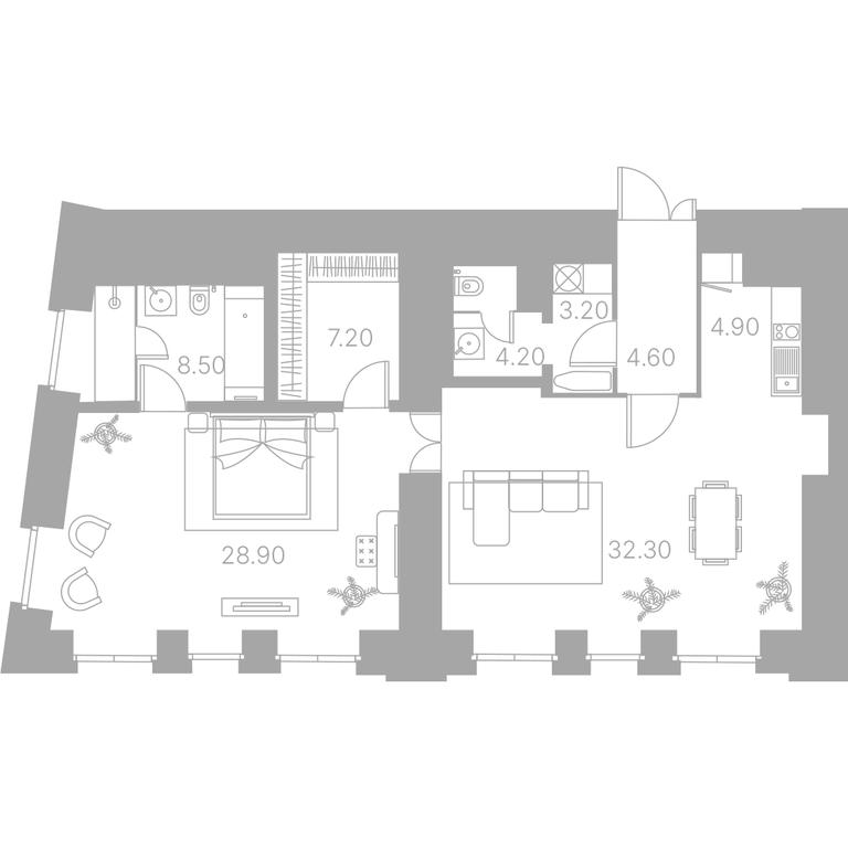 1-BD Apartment Sale, 97.5 sq. m. at Duo House, Sofiyskaya Embankment, 34с3, Moscow, Russia #1 1-BD Apartment Sale, 97.5 sq. m. at Duo House, Sofiyskaya Embankment, 34с3, Moscow, Russia #1