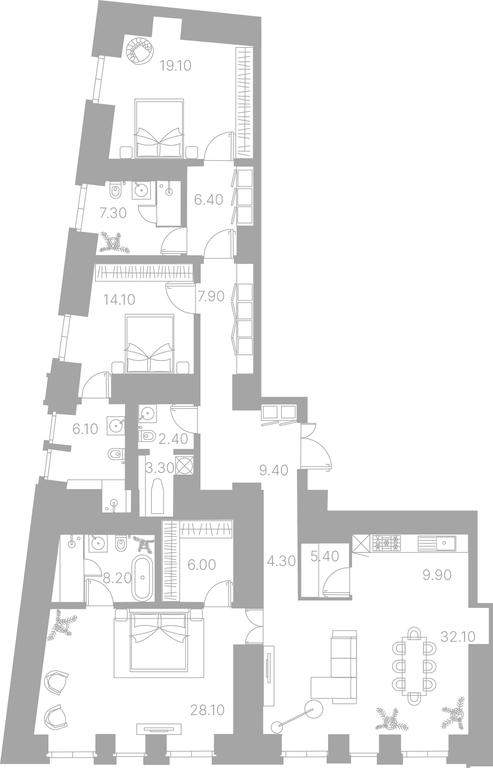 2-BD Apartment Sale, 124.7平方米 at Duo House, Sofiyskaya Embankment, 34с3, Moscow, Russia #1 2-BD Apartment Sale, 124.7平方米 at Duo House, Sofiyskaya Embankment, 34с3, Moscow, Russia #1
