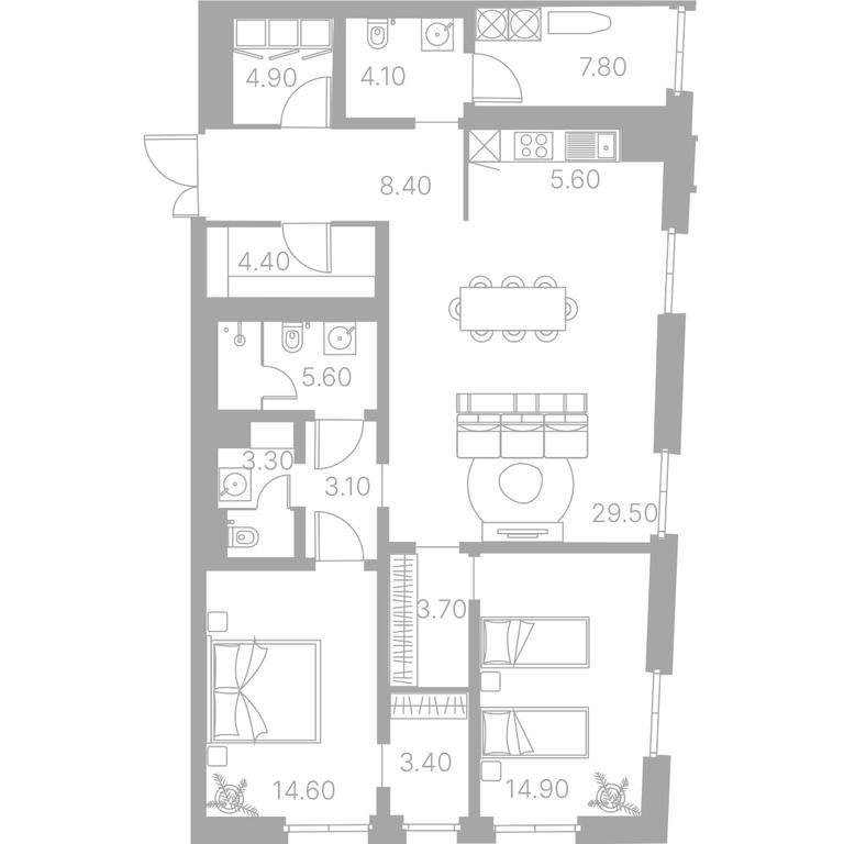 2-BD Apartment Sale, 117.8平方米 at Duo House, Sofiyskaya Embankment, 34с3, Moscow, Russia #1 2-BD Apartment Sale, 117.8平方米 at Duo House, Sofiyskaya Embankment, 34с3, Moscow, Russia #1