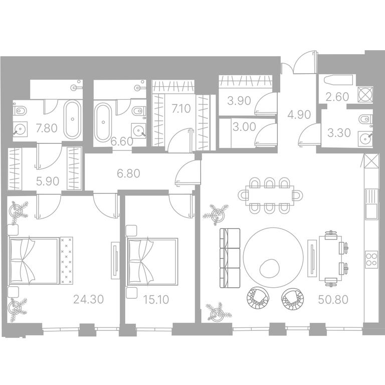 2-BD Apartment Sale, 148.1 sq. m. at Duo House, Sofiyskaya Embankment, 34с3, Moscow, Russia #1 2-BD Apartment Sale, 148.1 sq. m. at Duo House, Sofiyskaya Embankment, 34с3, Moscow, Russia #1
