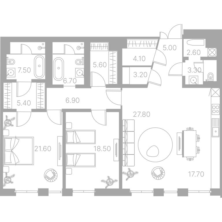 2-BD Apartment Sale, 141.9平方米 at Duo House, Sofiyskaya Embankment, 34с3, Moscow, Russia #1 2-BD Apartment Sale, 141.9平方米 at Duo House, Sofiyskaya Embankment, 34с3, Moscow, Russia #1
