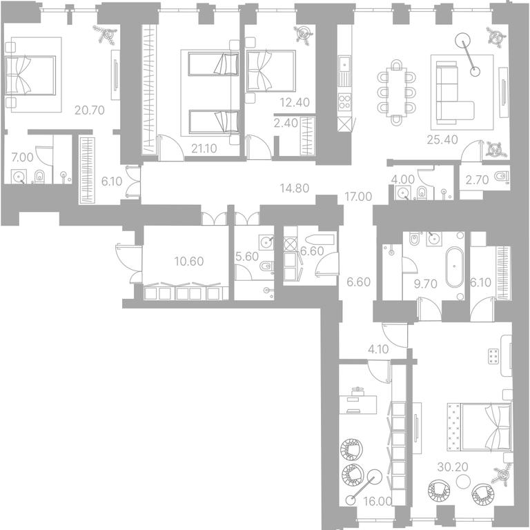 4-BD Apartment Sale, 240平方米 at Duo House, Sofiyskaya Embankment, 34с3, Moscow, Russia #1 4-BD Apartment Sale, 240平方米 at Duo House, Sofiyskaya Embankment, 34с3, Moscow, Russia #1