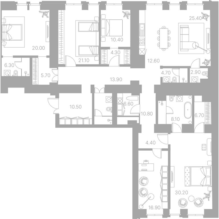 4-BD Apartment Sale, 237.4平方米 at Duo House, Sofiyskaya Embankment, 34с3, Moscow, Russia #1 4-BD Apartment Sale, 237.4平方米 at Duo House, Sofiyskaya Embankment, 34с3, Moscow, Russia #1