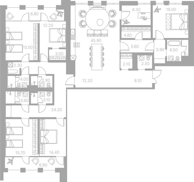 Продажа 5-комн. квартиры, 239 м² в ЖК «Клубный дом Дуо (Duo)», Софийская набережная, 34с3, Москва, Россия #1 Продажа 5-комн. квартиры, 239 м² в ЖК «Клубный дом Дуо (Duo)», Софийская набережная, 34с3, Москва, Россия #1