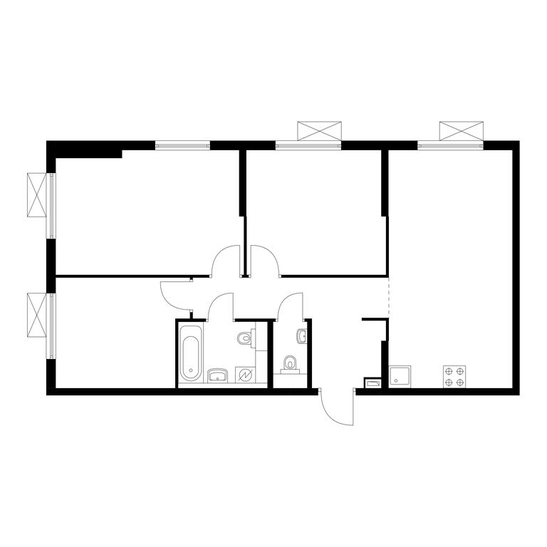 3-BD Apartment Sale, 76.4平方米 at Liublinskiy Park, Lyublinskaya Street, 78к2, Moscow, Russia #1 3-BD Apartment Sale, 76.4平方米 at Liublinskiy Park, Lyublinskaya Street, 78к2, Moscow, Russia #1