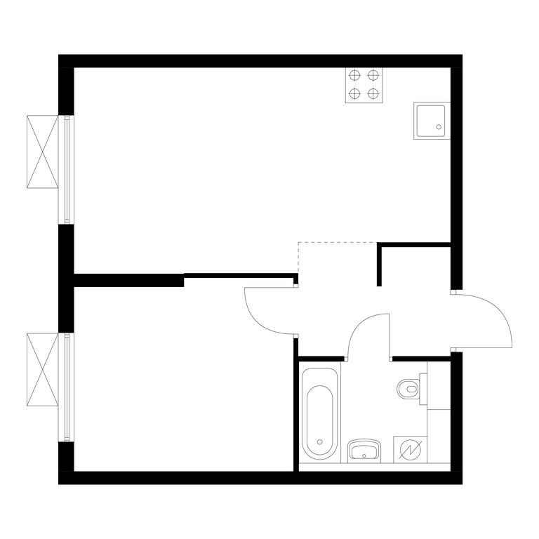 1-BD Apartment Sale, 39.2平方米 at Liublinskiy Park, Lyublinskaya Street, 78к2, Moscow, Russia #1 1-BD Apartment Sale, 39.2平方米 at Liublinskiy Park, Lyublinskaya Street, 78к2, Moscow, Russia #1