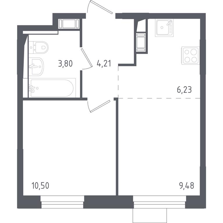 Apartment Sale, 34.22 sq. m. at Piatnitskie Luga, Pyatnitskoye Highway, 2, derevnya Yurlovo, Solnechnogorsk City District, Moscow Region, Russia #1