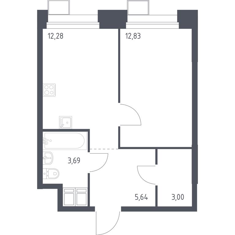 Apartment Sale, 37.35 sq. m. at Troparevo Park, Kiyevskoye shosse, 21-y kilometr, 3с4, Mosrentgen Settlement, Moscow, Russia #1