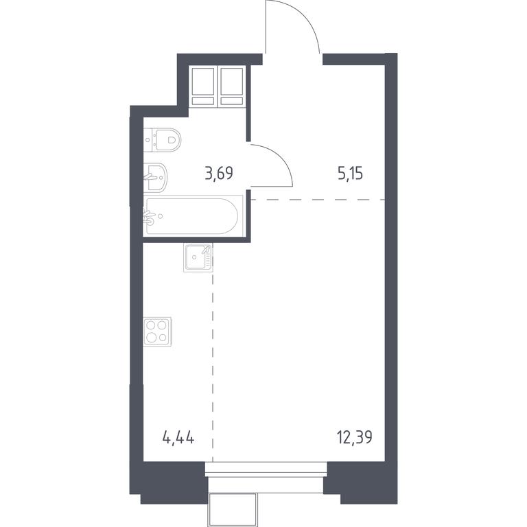 Apartment Sale, 25.63平方米 at Troparevo Park, Kiyevskoye shosse, 21-y kilometr, 3с4, Mosrentgen Settlement, Moscow, Russia #1 Apartment Sale, 25.63平方米 at Troparevo Park, Kiyevskoye shosse, 21-y kilometr, 3с4, Mosrentgen Settlement, Moscow, Russia #1