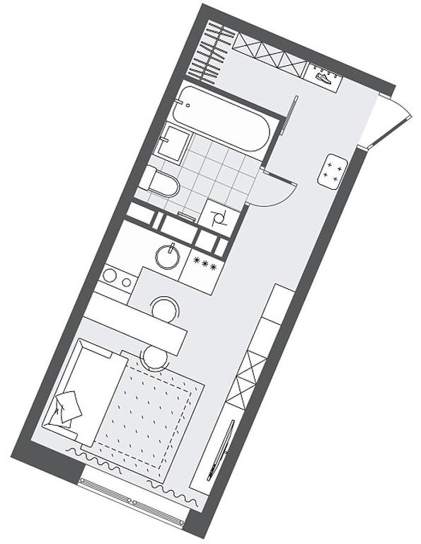 Apartment Sale, 22.51 sq. m. at Kvartal Rumyantsevo, ulitsa Admirala Kornilova, с1, Mosrentgen Settlement, Moscow, Russia #1