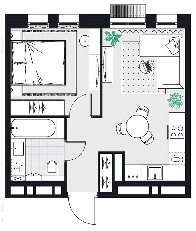 1-BD Apartment Sale, 35.9 sq. m. at Kvartal na Vode, Shosseynaya Street, 90с42, Moscow, Russia #1 1-BD Apartment Sale, 35.9 sq. m. at Kvartal na Vode, Shosseynaya Street, 90с42, Moscow, Russia #1