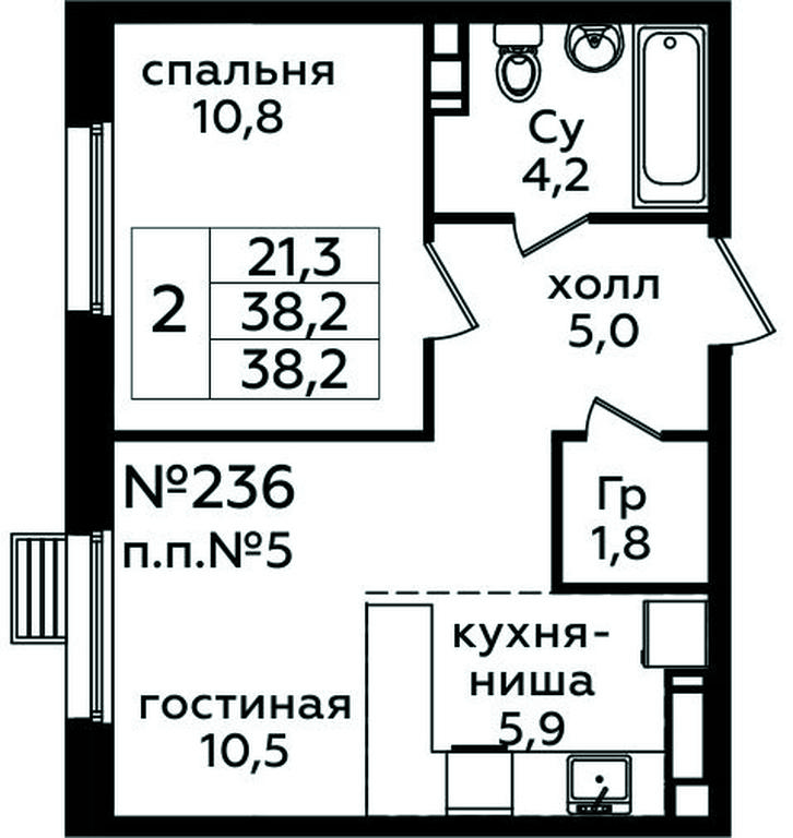 1-BD Apartment Sale, 38.2 sq. m. at Eko Bunino, prospekt Kuprina, 34к1, Sosenskoye Settlement, Moscow, Russia #2 1-BD Apartment Sale, 38.2 sq. m. at Eko Bunino, prospekt Kuprina, 34к1, Sosenskoye Settlement, Moscow, Russia #2