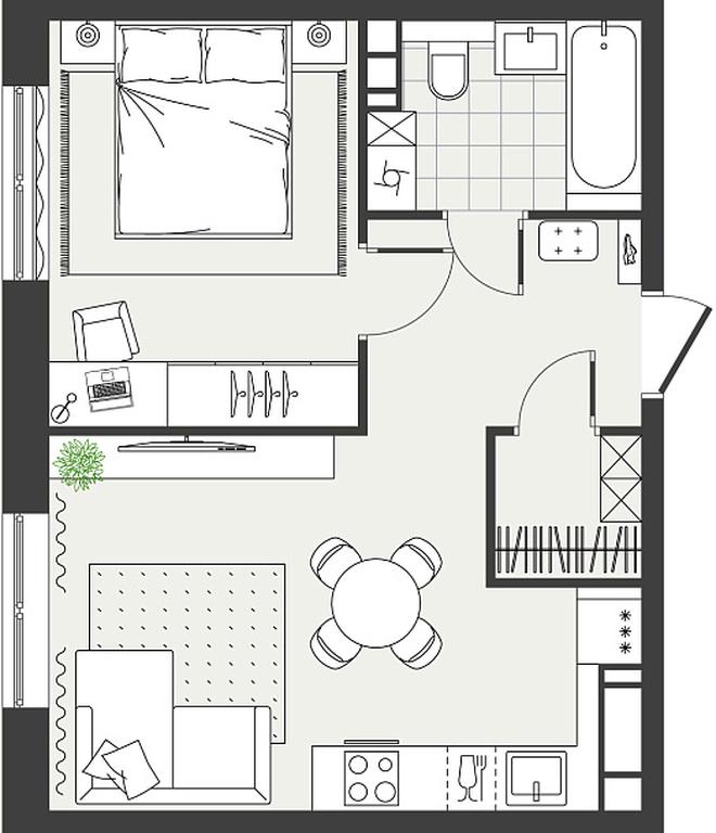 1-BD Apartment Sale, 38.2 sq. m. at Eko Bunino, prospekt Kuprina, 34к1, Sosenskoye Settlement, Moscow, Russia #1 1-BD Apartment Sale, 38.2 sq. m. at Eko Bunino, prospekt Kuprina, 34к1, Sosenskoye Settlement, Moscow, Russia #1