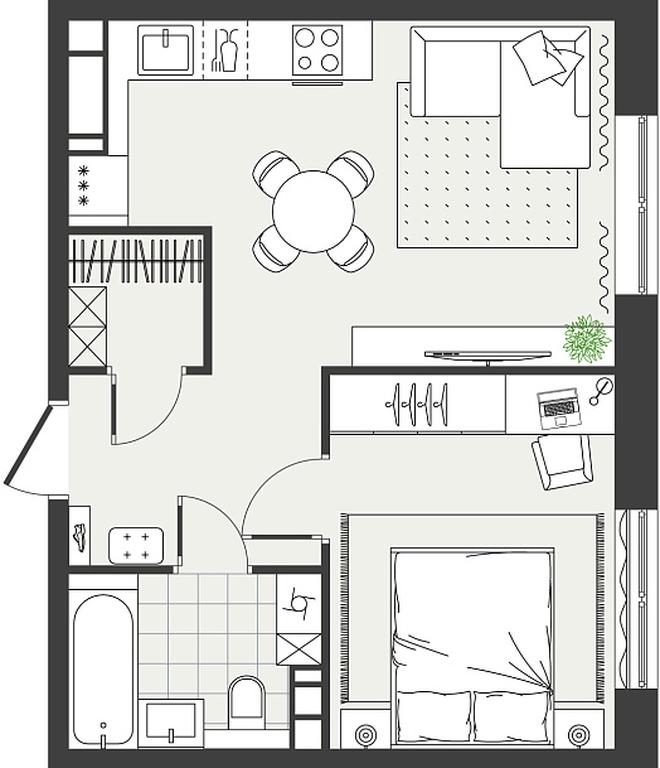 1-BD Apartment Sale, 38 sq. m. at Eko Bunino, prospekt Kuprina, 34к1, Sosenskoye Settlement, Moscow, Russia #1 1-BD Apartment Sale, 38 sq. m. at Eko Bunino, prospekt Kuprina, 34к1, Sosenskoye Settlement, Moscow, Russia #1
