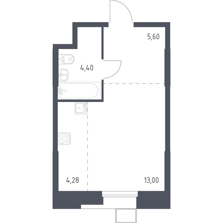 Apartment Sale, 27.38平方米 at Troparevo Park, Kiyevskoye shosse, 21-y kilometr, 3с4, Mosrentgen Settlement, Moscow, Russia #1 Apartment Sale, 27.38平方米 at Troparevo Park, Kiyevskoye shosse, 21-y kilometr, 3с4, Mosrentgen Settlement, Moscow, Russia #1