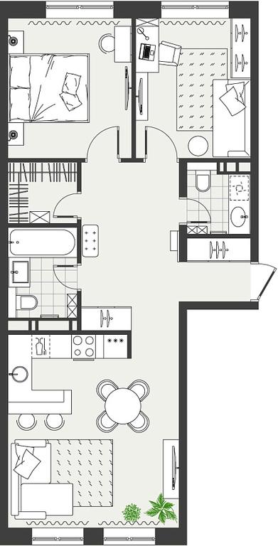 2-BD Apartment Sale, 64.9平方米 at Eko Bunino, prospekt Kuprina, 34к1, Sosenskoye Settlement, Moscow, Russia #1 2-BD Apartment Sale, 64.9平方米 at Eko Bunino, prospekt Kuprina, 34к1, Sosenskoye Settlement, Moscow, Russia #1