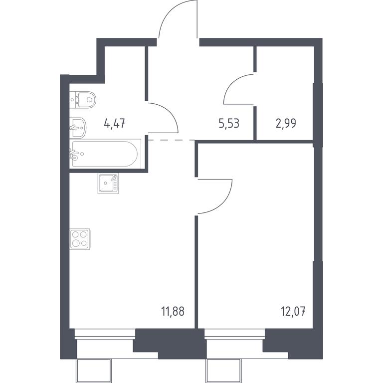 Apartment Sale, 36.99 sq. m. at Troparevo Park, Kiyevskoye shosse, 21-y kilometr, 3с4, Mosrentgen Settlement, Moscow, Russia #1 Apartment Sale, 36.99 sq. m. at Troparevo Park, Kiyevskoye shosse, 21-y kilometr, 3с4, Mosrentgen Settlement, Moscow, Russia #1